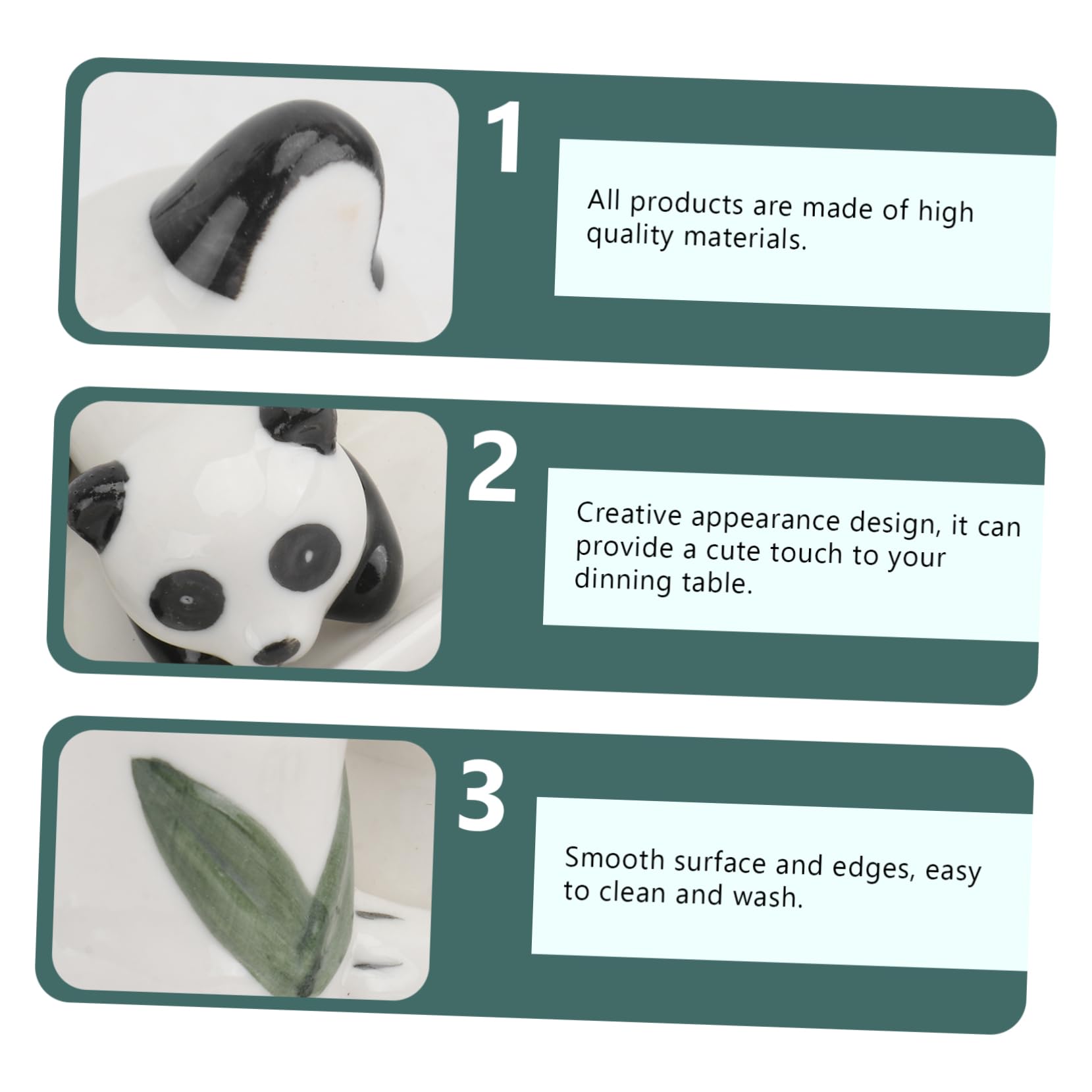 Support pour Baguettes en Céramique Créatif, Lot de 5
