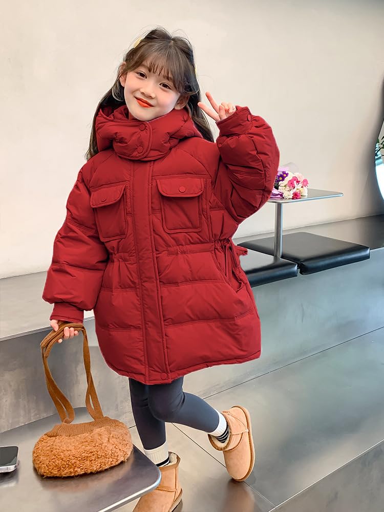 Chaqueta de invierno para niños, parka de invierno con capucha de piel, parka cálida, abrigo de invierno para exteriores, chaquetas+para+chaqueta de invierno para niñas, chaqueta acolchada para niñas