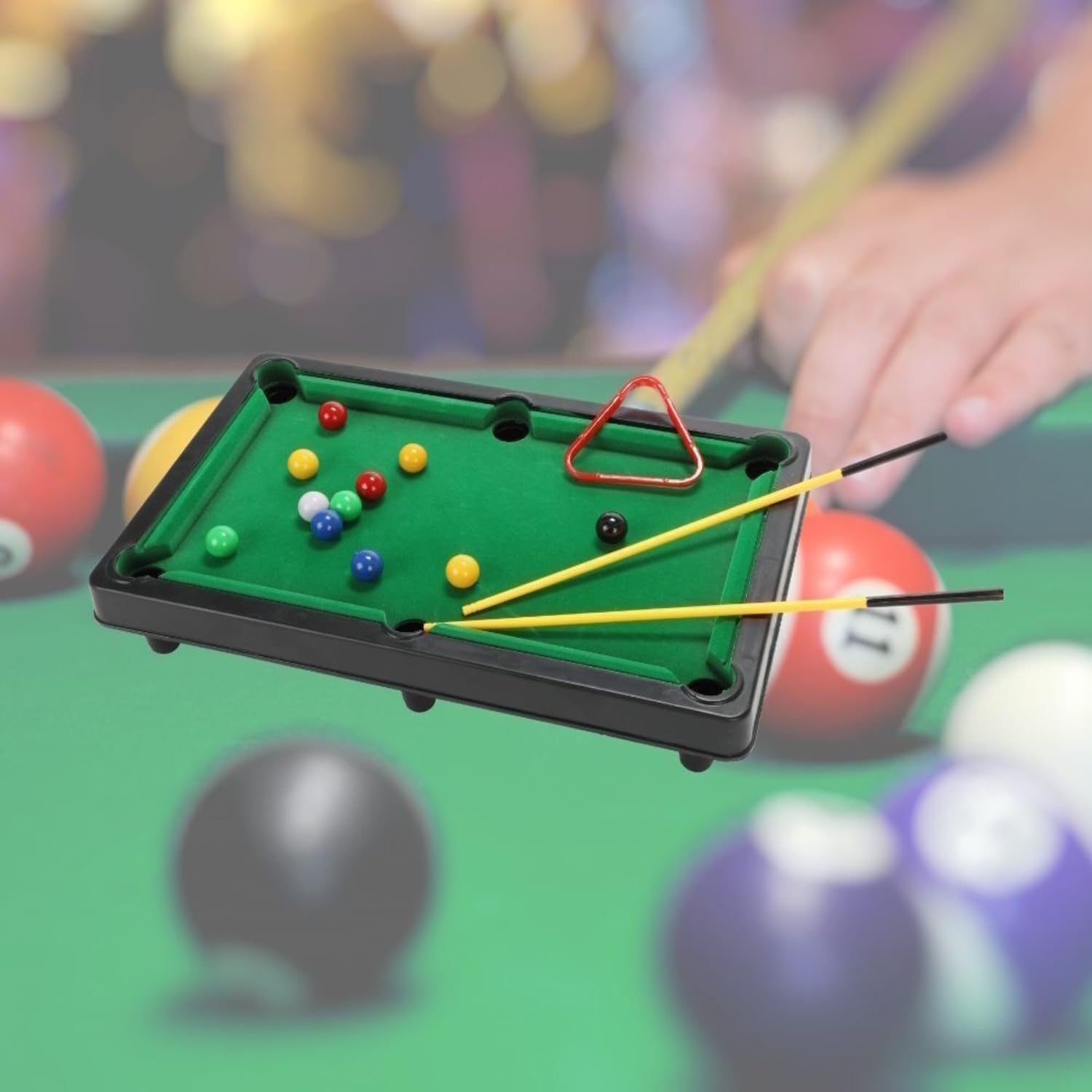Toi-Toys Mini bilard Snooker gra z kijami i piłkami