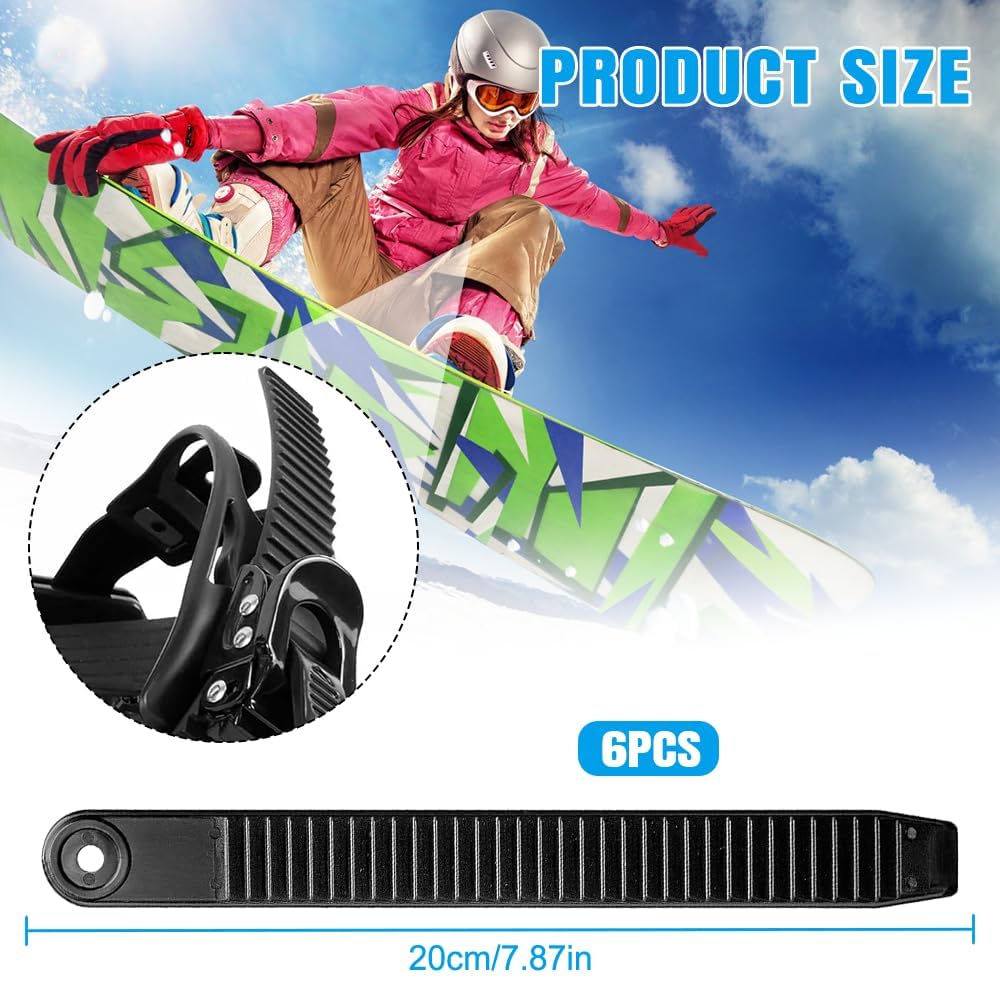 Snowboard Binding Straps en Plastique Ski Sangle de Fixation D'échelle Rechange de Cheville 6 Pièces