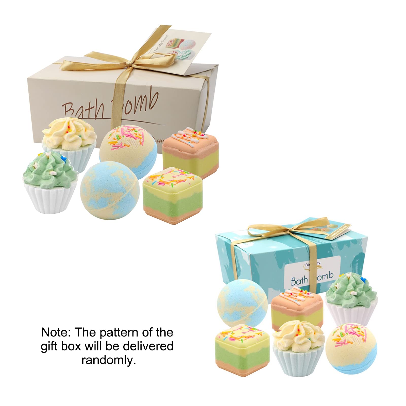 6pcs Bombe da Bagno Bolle biologiche a Sfera di Sale da Bagno Naturale for Regali di Natale rilassanti da Bagno Bombe da Bagno