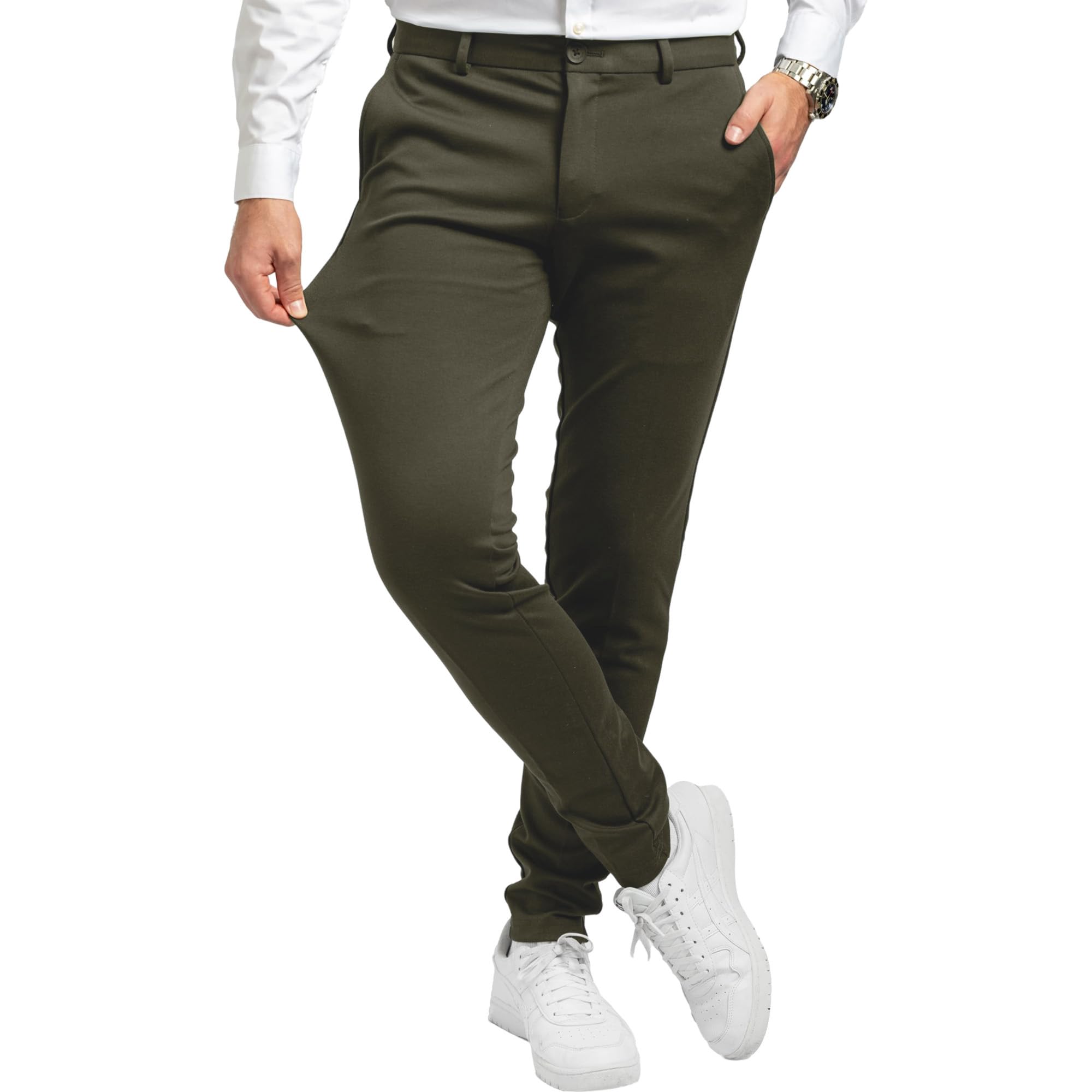 Pants Pantaloni da Uomo Eleganti Slim Fit da Uomo