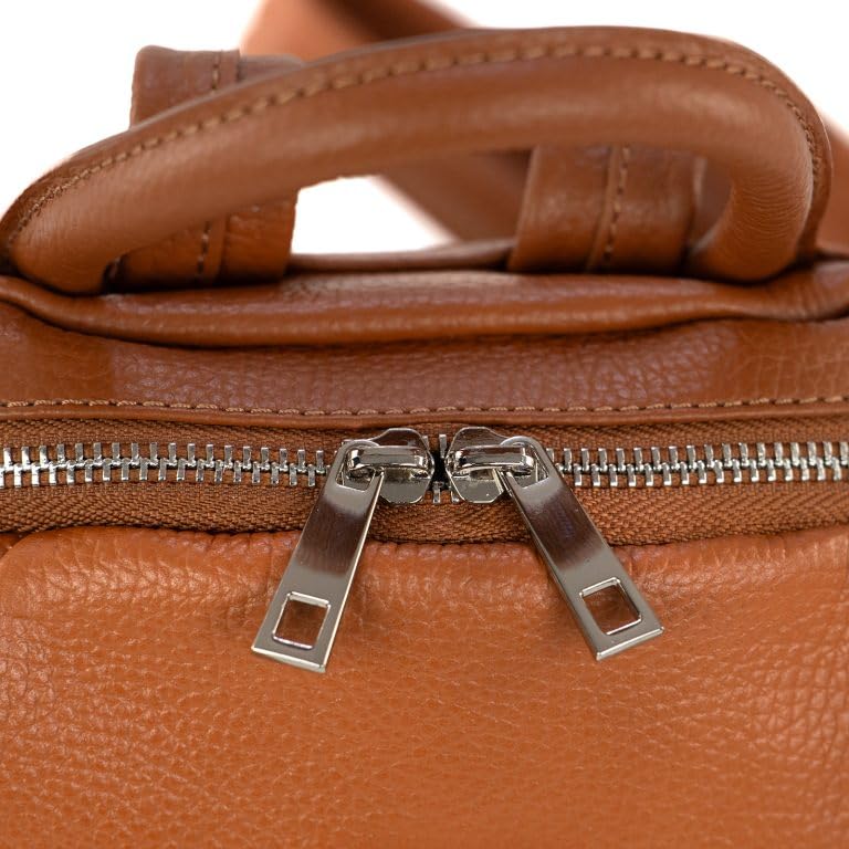 Pelletterie Borghese | Zaino Zainetto Borsa in Vera Pelle Morbida | Donna | Vari Colori | Artigianale Made in Italy | Piccolo Leggero & Elegante | Ideale per Lavoro & Università | Modello DENIS