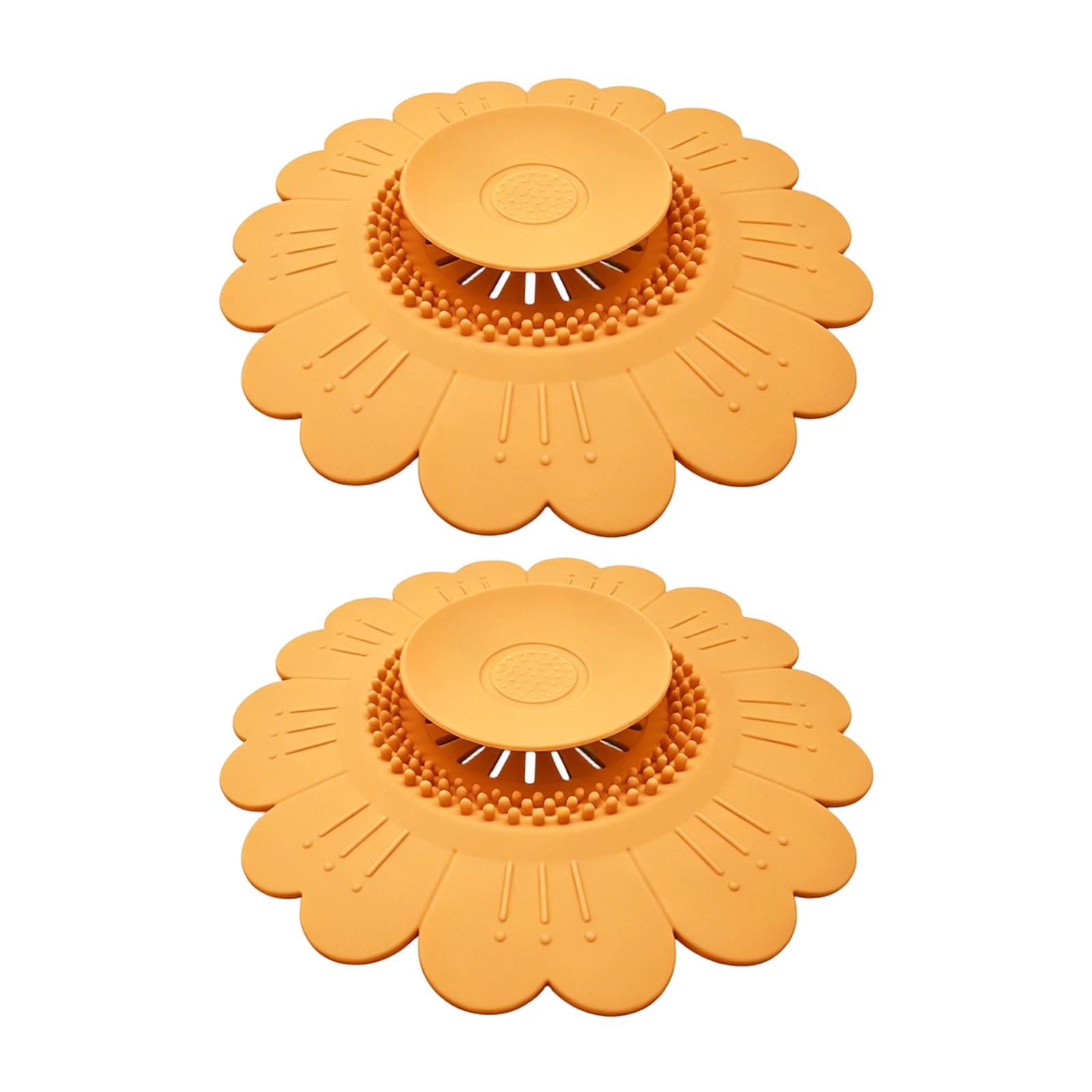 Tsophreniq Tangerine Multipurpose Silicone Drain Cover Works Sunflowers Pattern Silicone Drain Strainer Silicones Sink Filter Strainer