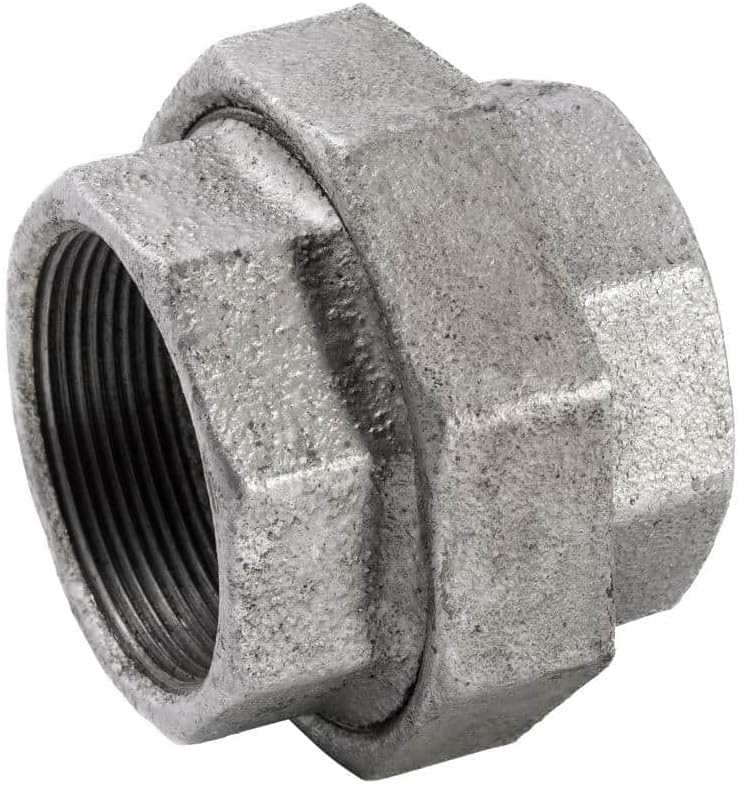 2 GALVANIZED UNION, Galvanzied Steel Malleable Pipe Fittings, Steel For Heating Industrial Residential Commerical Plumbing