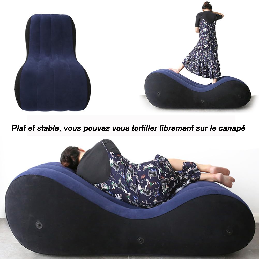 Roluck Menottes Sexe Lit Oreiller Gonflable Matelas Gonflables Oreiller Lombaire avec Pompe Électrique Sexe Canapé Lit pour Couples Meubles de Sexe
