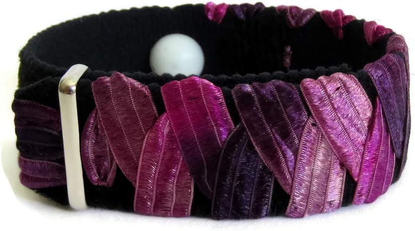 Anxiety Bracelet, Adjustable, Purple Bracelet, Acupressure Bracelet, Anti Anxiety Band, Anxiety Bracelet for Women (Single) Purplicious (Large 8")