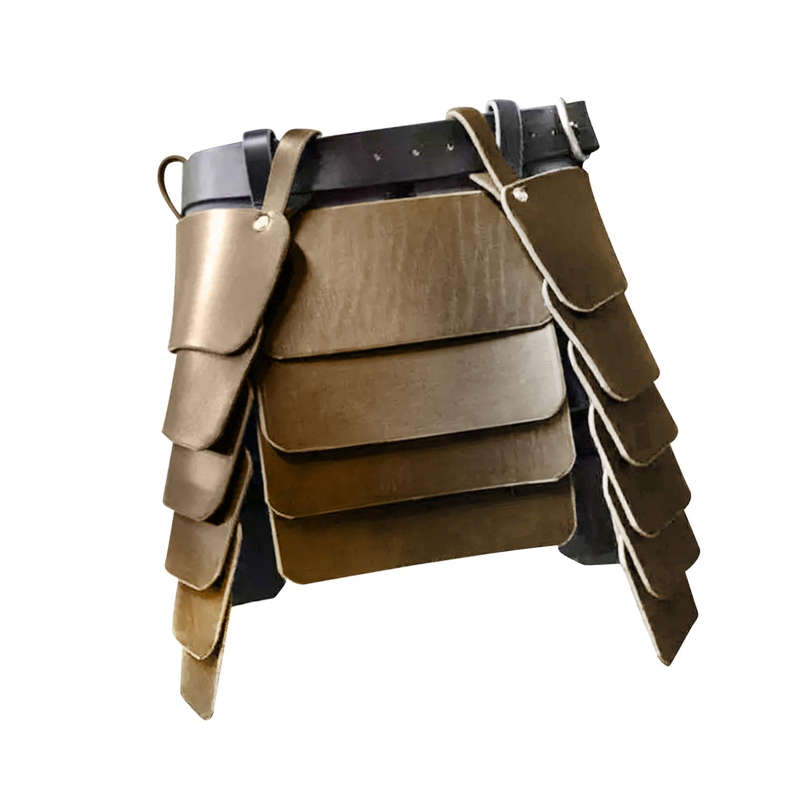 Colcolo Cinturón de de Cintura Estilo Romano Doble Cara para Vestuario de Caballero con Decoración Retro en Piel Sintética Adecuado para Actuaciones, marrón