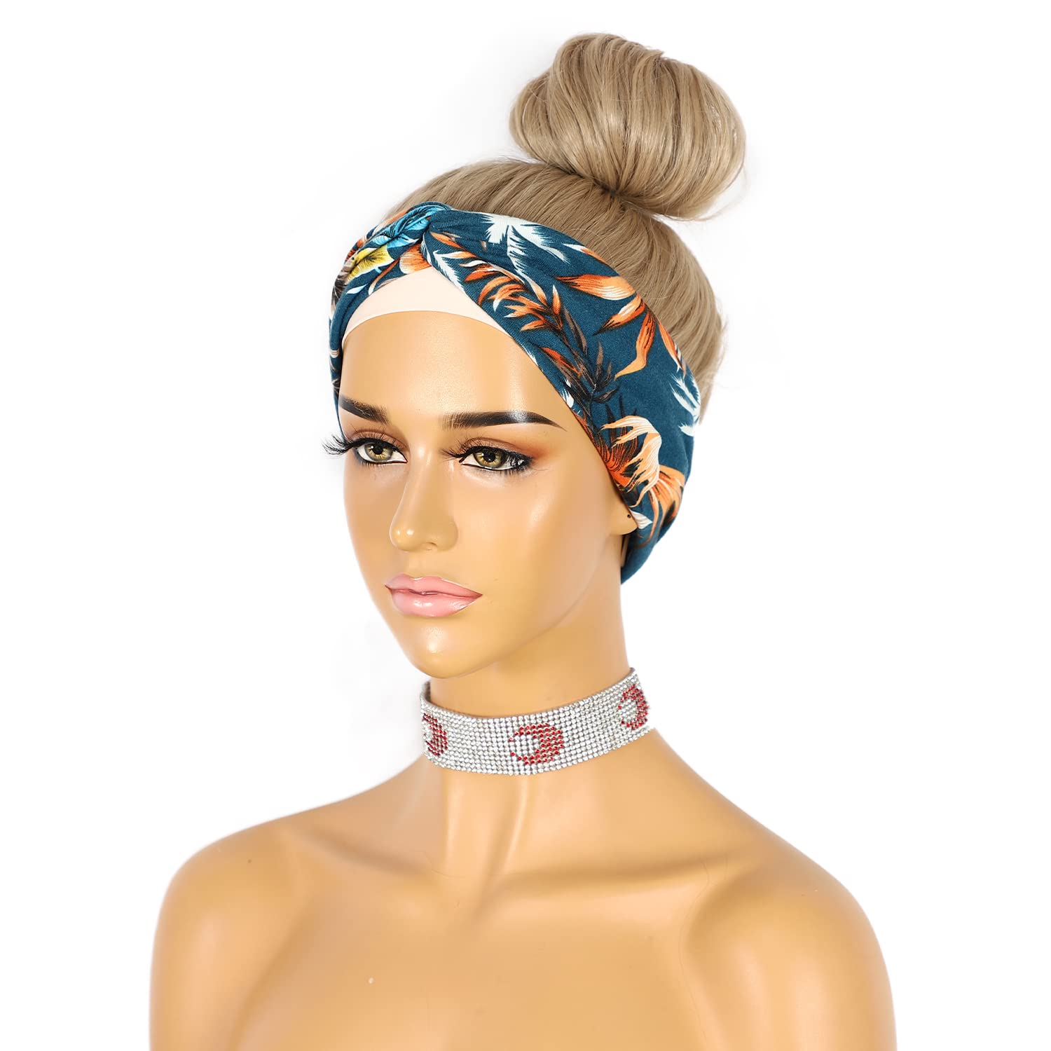 Sapphirewigs Body Wave Headband Wig Ash Blonde Synthetic Long Wavy Wigs for Women Glueless Hair Natural Looking 150% Density 26 inch - Image 3