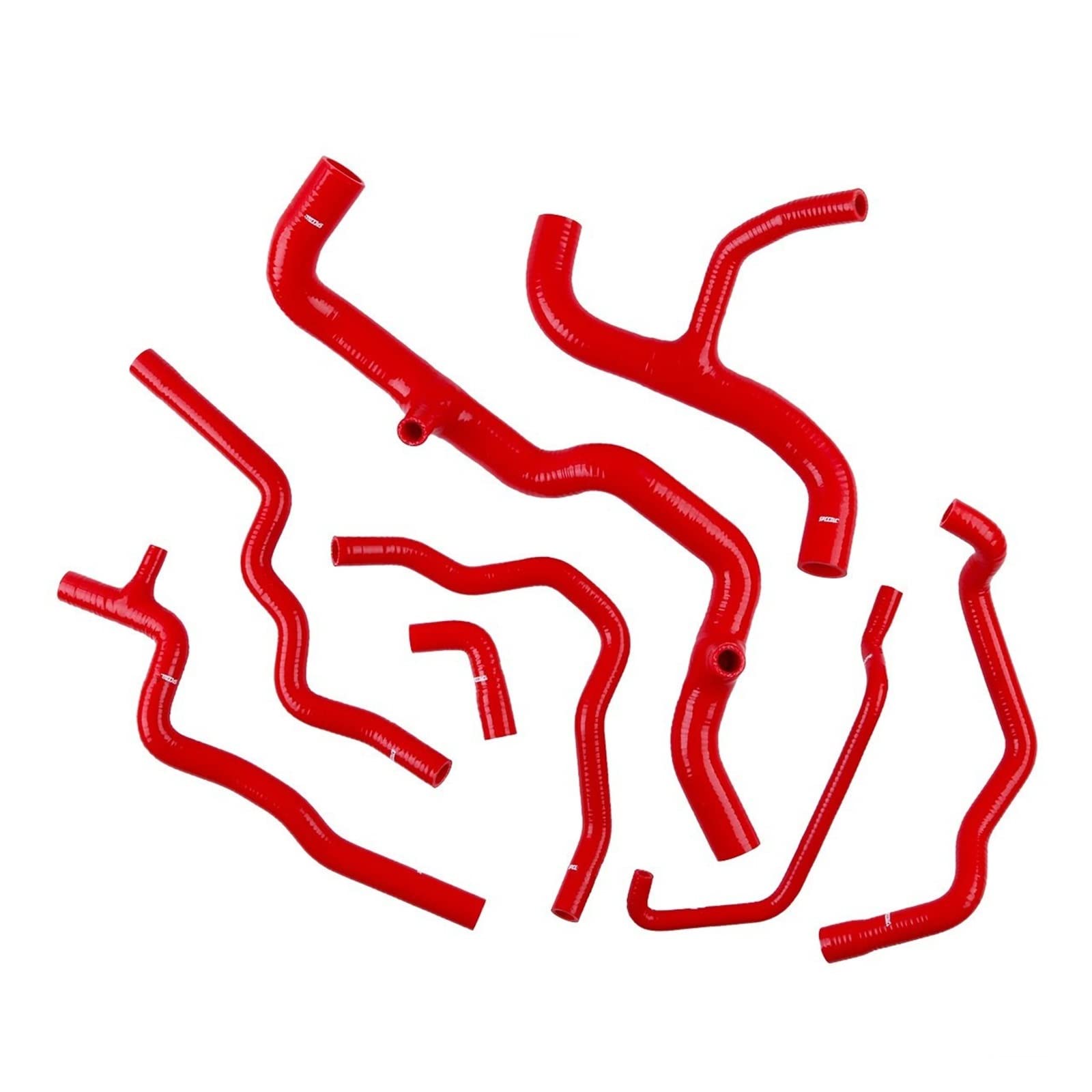 EQUSS Durites de radiateur RHD Compatible avec pour Clio Sport RS MK3 197 200 2.0 F4R 16V 2005 2006 2007 2008 2009 2010 2011 2012 Kit De Tuyau De Refroidissement De Radiateur De Voiture (Color : Red)