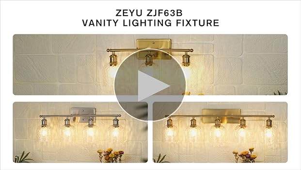 zeyu 21 Inch Bathroom Wall Sconce, 3 Light Sconces Wall
