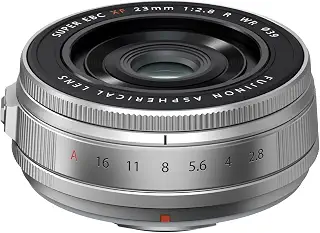 富士フイルム(FUJIFILM) X 交換レンズ フジノン 単焦点 準広角 コンパクト 23mm F2.8 防塵防滴耐低温 絞りリング シルバー F XF23MMF2.8 R WR S