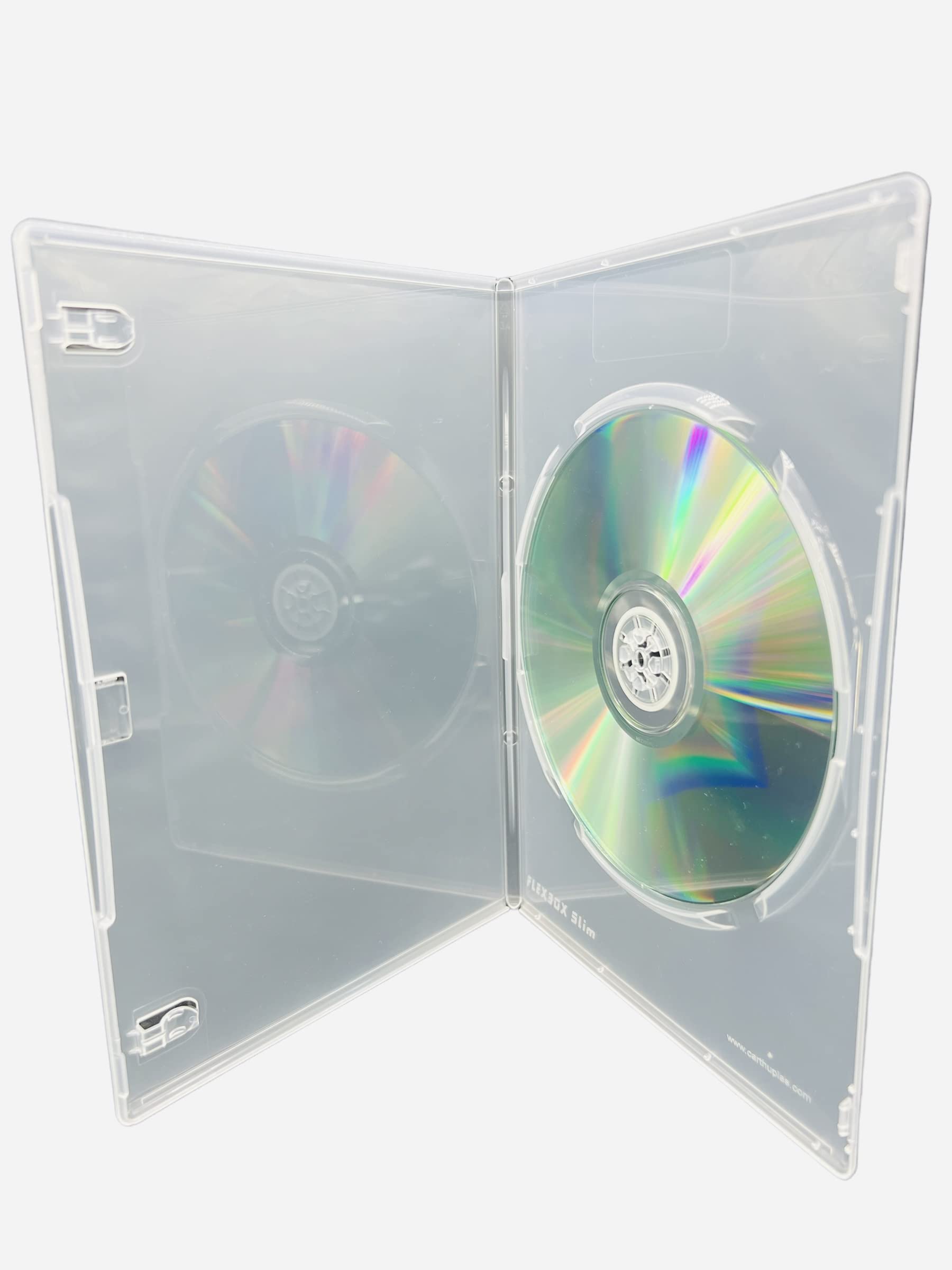 100 x singolo trasparente slim 7 mm dorso DVD/CD/BLU RAY