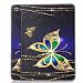 Produktbild A-BEAUTY iPad 9.7 2018/2017 Hülle, PU Leder Mode niedlichen Cartoon Muster im Book Style mit Stent Funktion und Karten Slot Schutzhülle für Apple iPad 9.7 Zoll 2018/2017, Gold Schmetterling