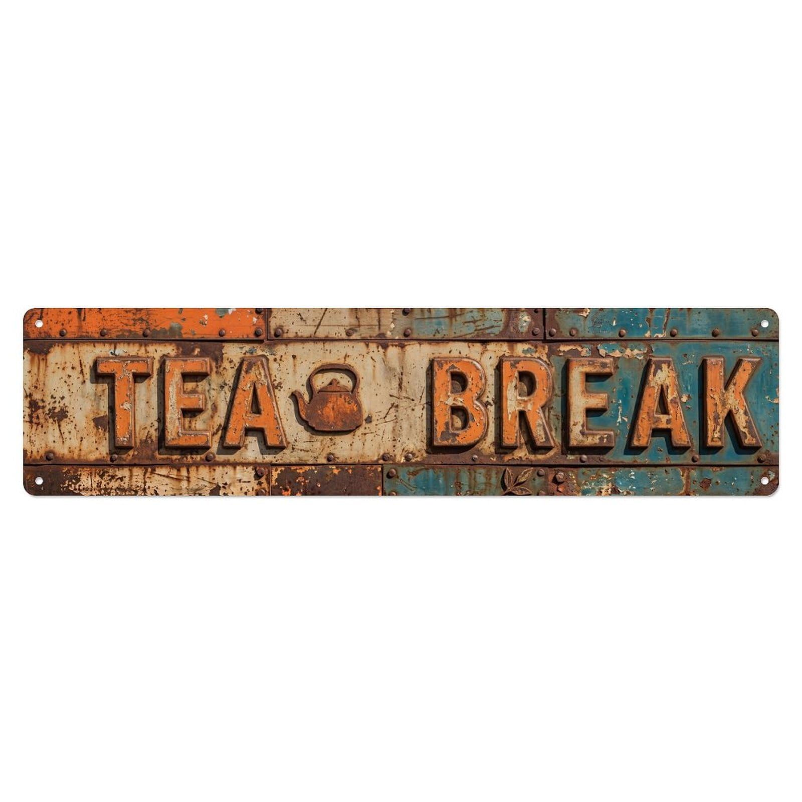 Tea Break Cafe Decor Metal Tin Sign