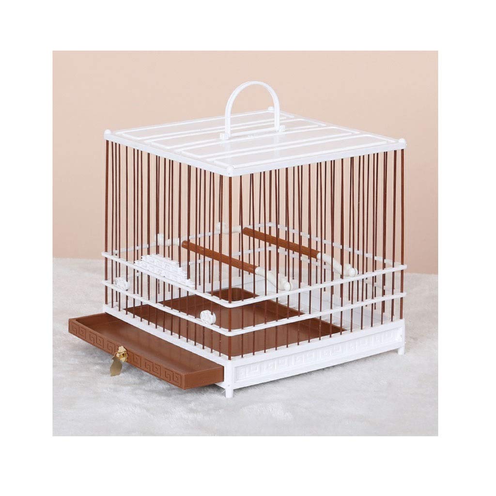 Buy Aviary Plastic Bird Cage Plastic Square Bird Cage Gold Silk Pearl