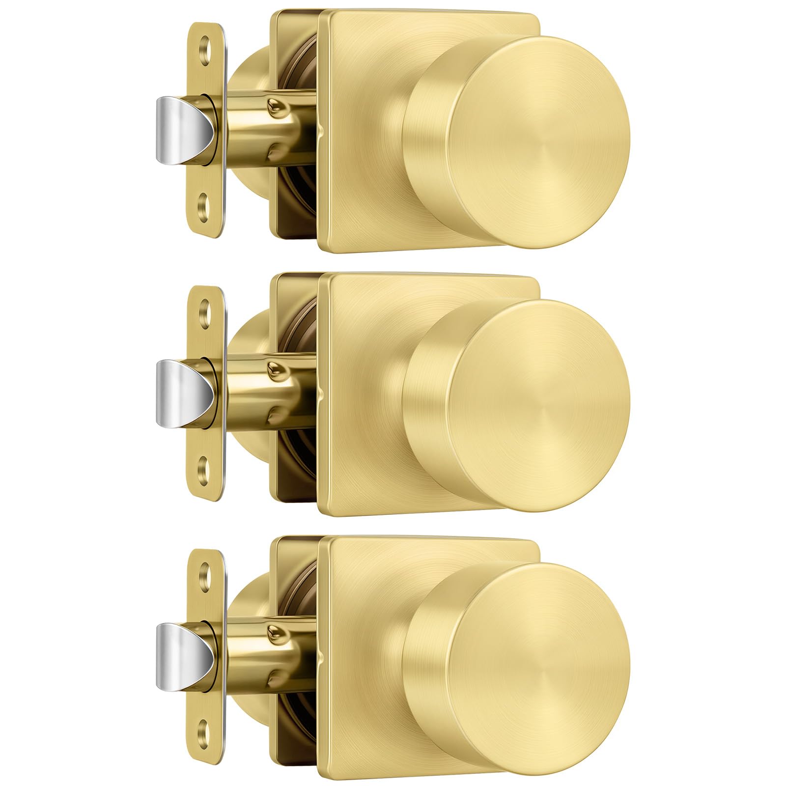 Haidms Matte Black Door Knobs - 6 Pack -16