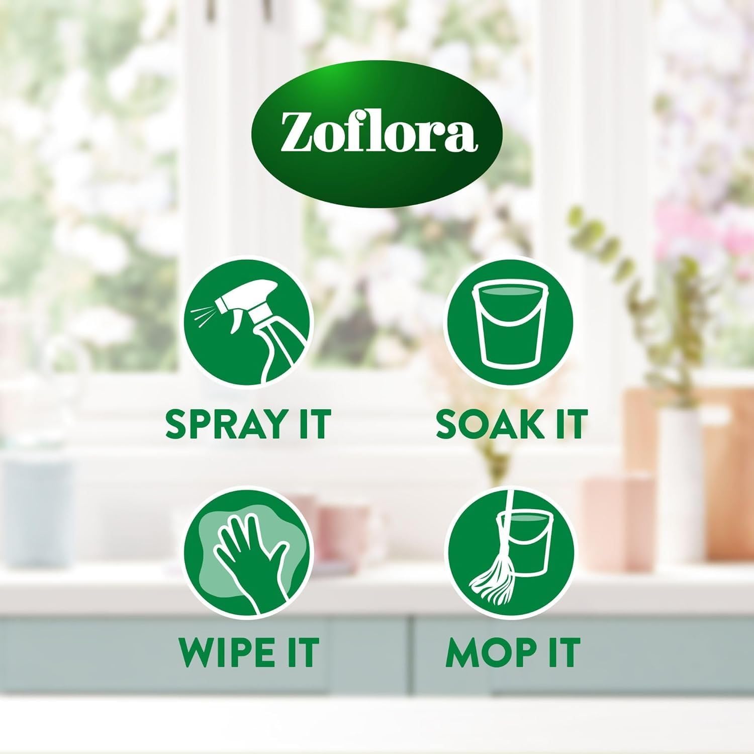 Zoflora Rhubarb & Cassis 800ml Multipurpose Disinfectant Cleaner - Antibacterial Kitchen Surface Spray | Buy Now With Express International Delivery - View #2