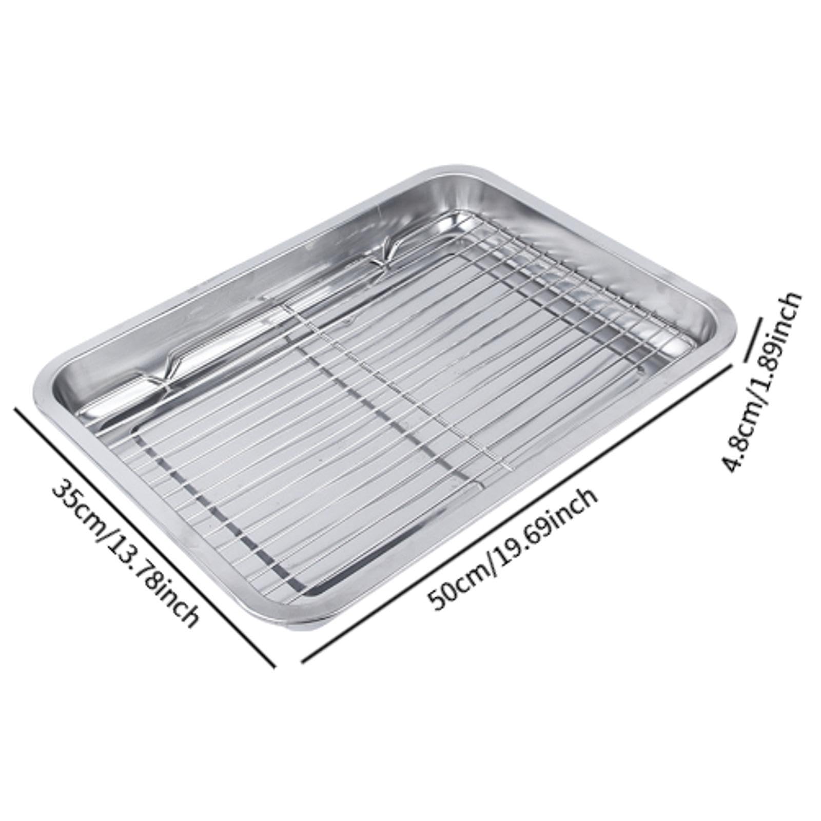 Backblech mit Rost, Backblech, Backutensilien, Abtropfschale, Tablett für, Tablett für, 50cmx35cmx48cm