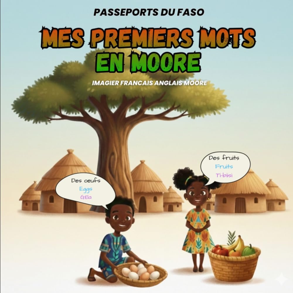 Mes premiers mots en Mooré: Imagier Français Anglais Moore (PASSEPORTS DU FASO)
