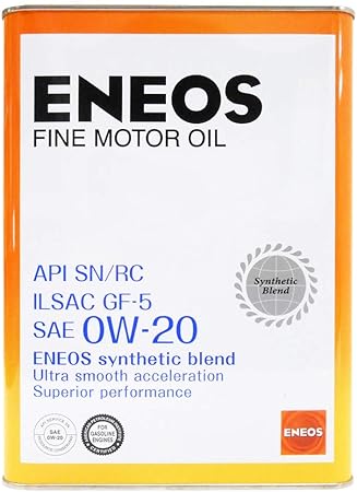 Amazon Eneos エネオス Fine ファイン エンジンオイル モーターオイル Sn Rc Gf 5 0w 部分合成油 4l缶 ファイン 0w 4l缶 車用エンジンオイル 車 バイク