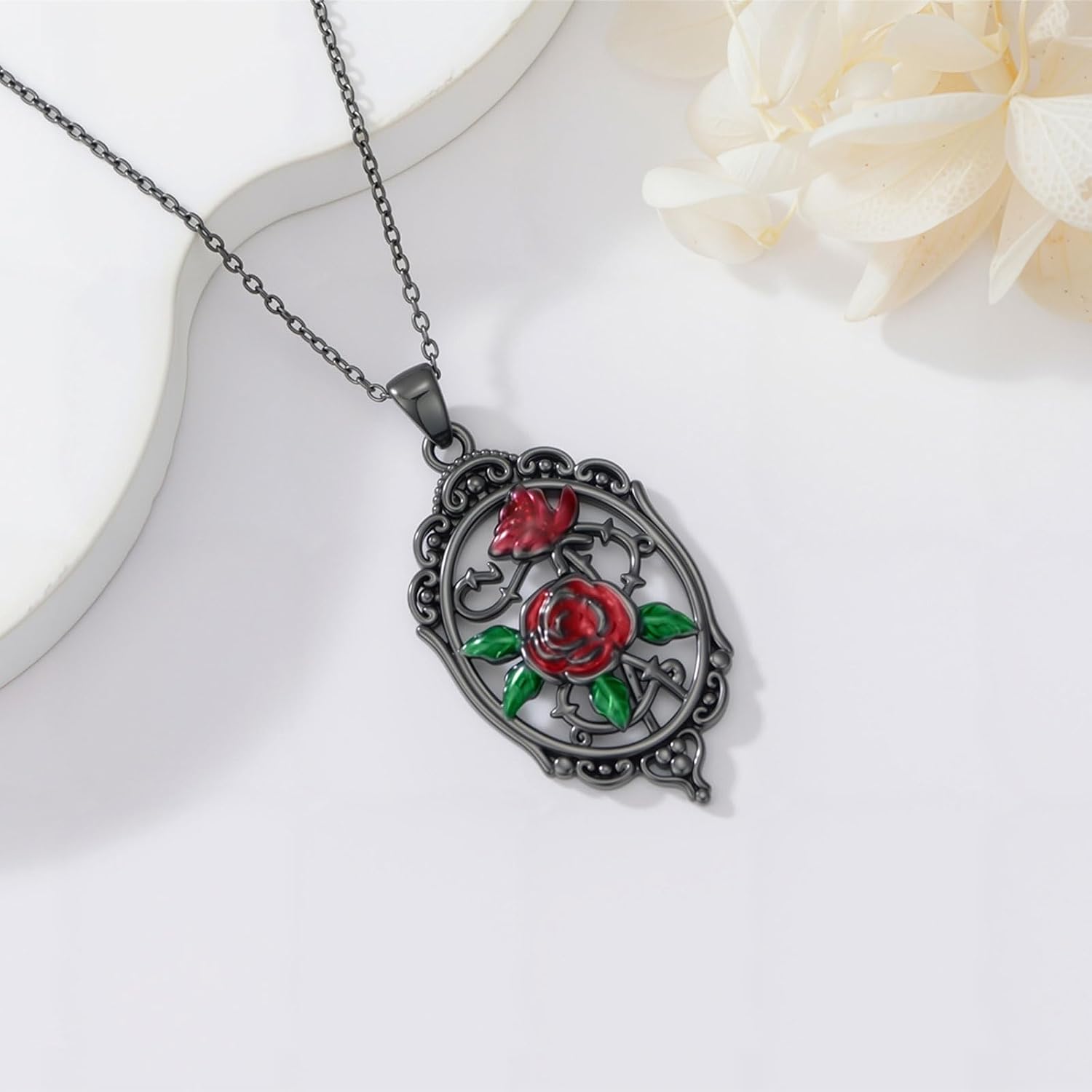 Sterling Silver Halloween Necklace Gothic Jewelry Gifts for Women Men