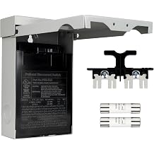 30 Amp Disconnect Box with Fuses,Outdoor Waterproof Metal Enclosure with Pull-Out Switch,UL Listed, AC Disconnect for Mini Split,Air Conditioning & Home HVAC Fuse Included