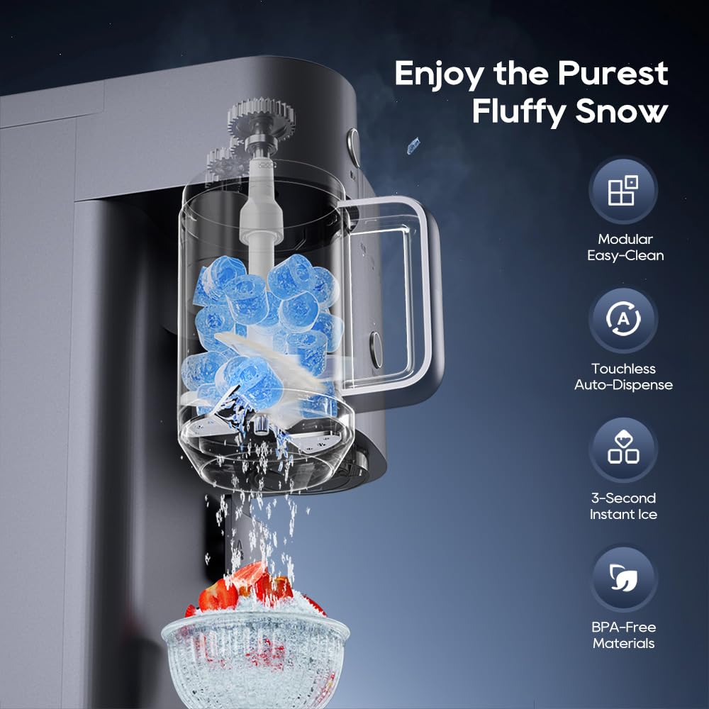 JIMMY Matrix I9 Fabricante y trituradora de hielo, módulo 2 en 1 compatible con AquaLink M9 Pro, distribución automática sin contacto, hielo filtrado y agua fría para cócteles y batidos
