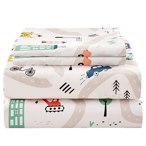 JSD 3 Piece Car Vehicle Kids Sheet Set Twin Size