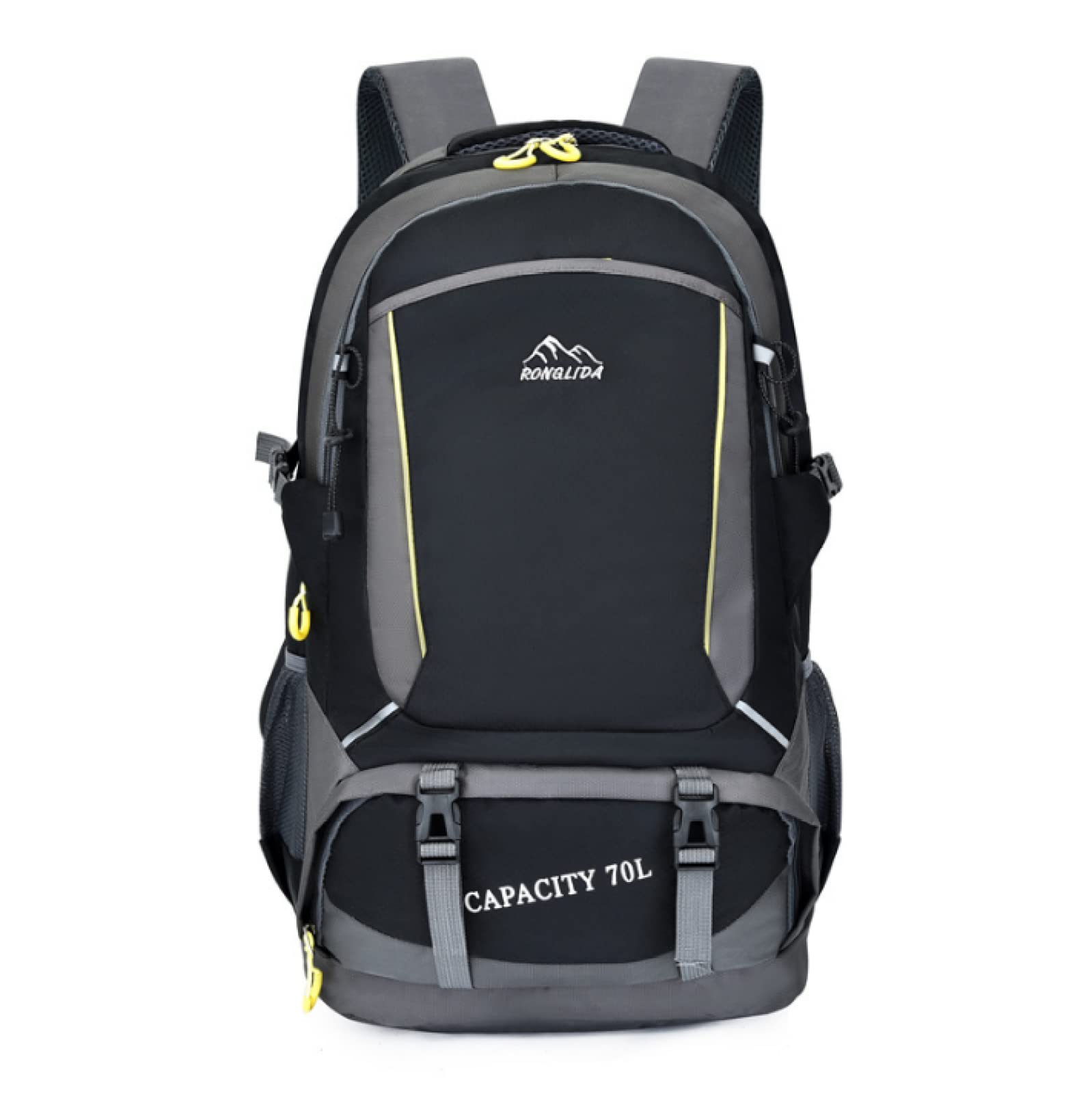 Zaino da viaggio in nylon impermeabile unisex da 70 litri Borsa da viaggio per escursionismo Zaino da campeggio per alpinismo all'aperto