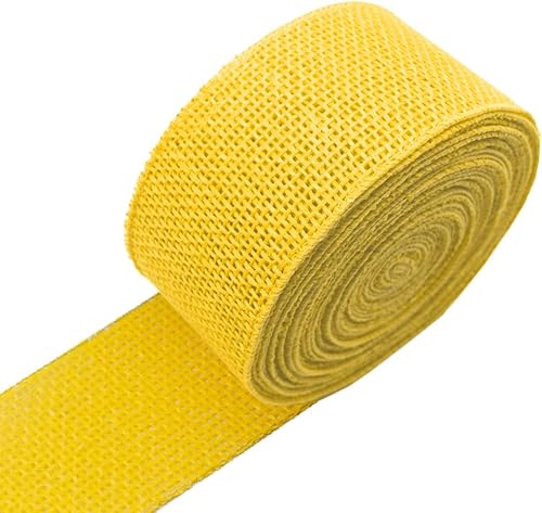 Miniatura 6 de Cintas de arpillera con alambre beige de 2.5 pulgadas, 10 yardas, decoración de borde con alambre sólido de resorte, cinta de tela para