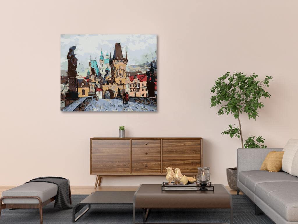 Malowanie według numerów - most karski w górnej części 80 x 100 cm z blejtramem (już napięty)