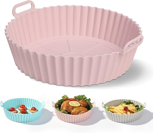 Olla de silicona para freidora de aire freidora de aire reutilizable cesta antiadherente compatible con accesorios de freidora de aire COSORI grande