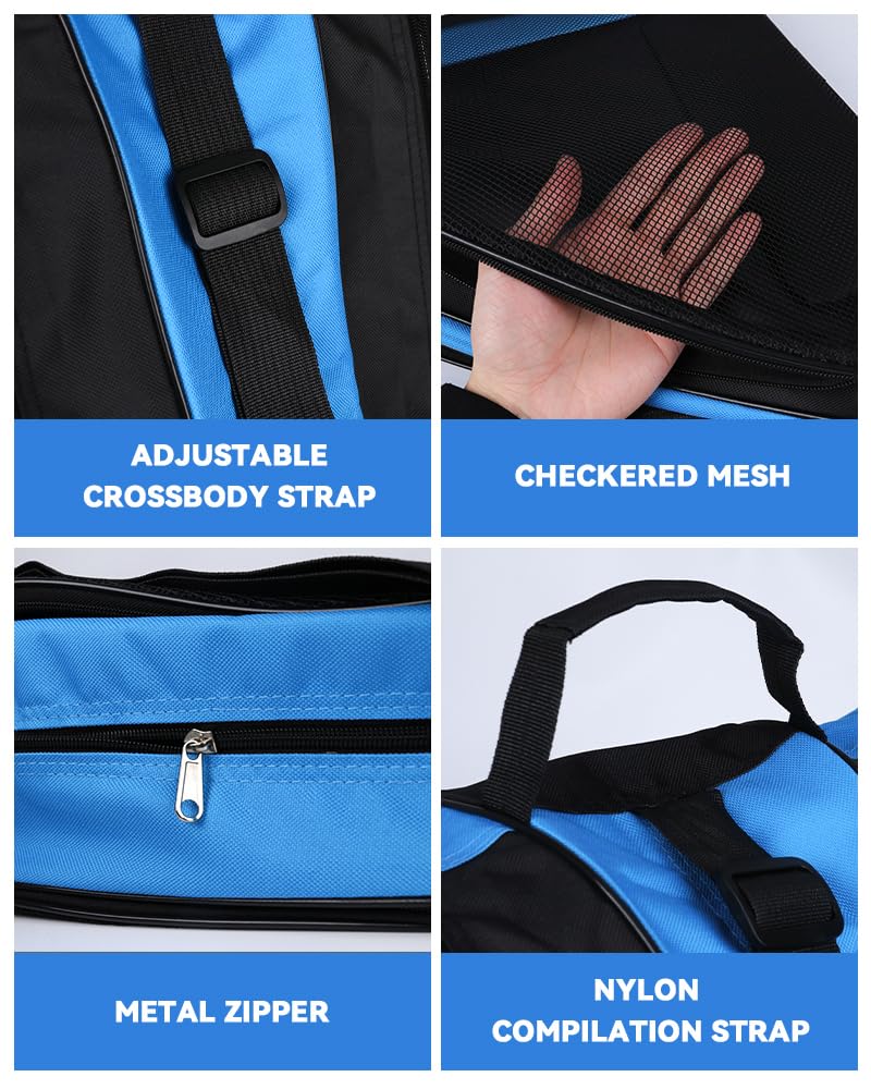 Rollschuhe Tasche, Inliner Tasche, Schlittschuhe Rucksack mit verstellbaren Schultergurten, Skate Tasche für Damen & Herren, ideal für Skateboards und Rollschuhe - Blau