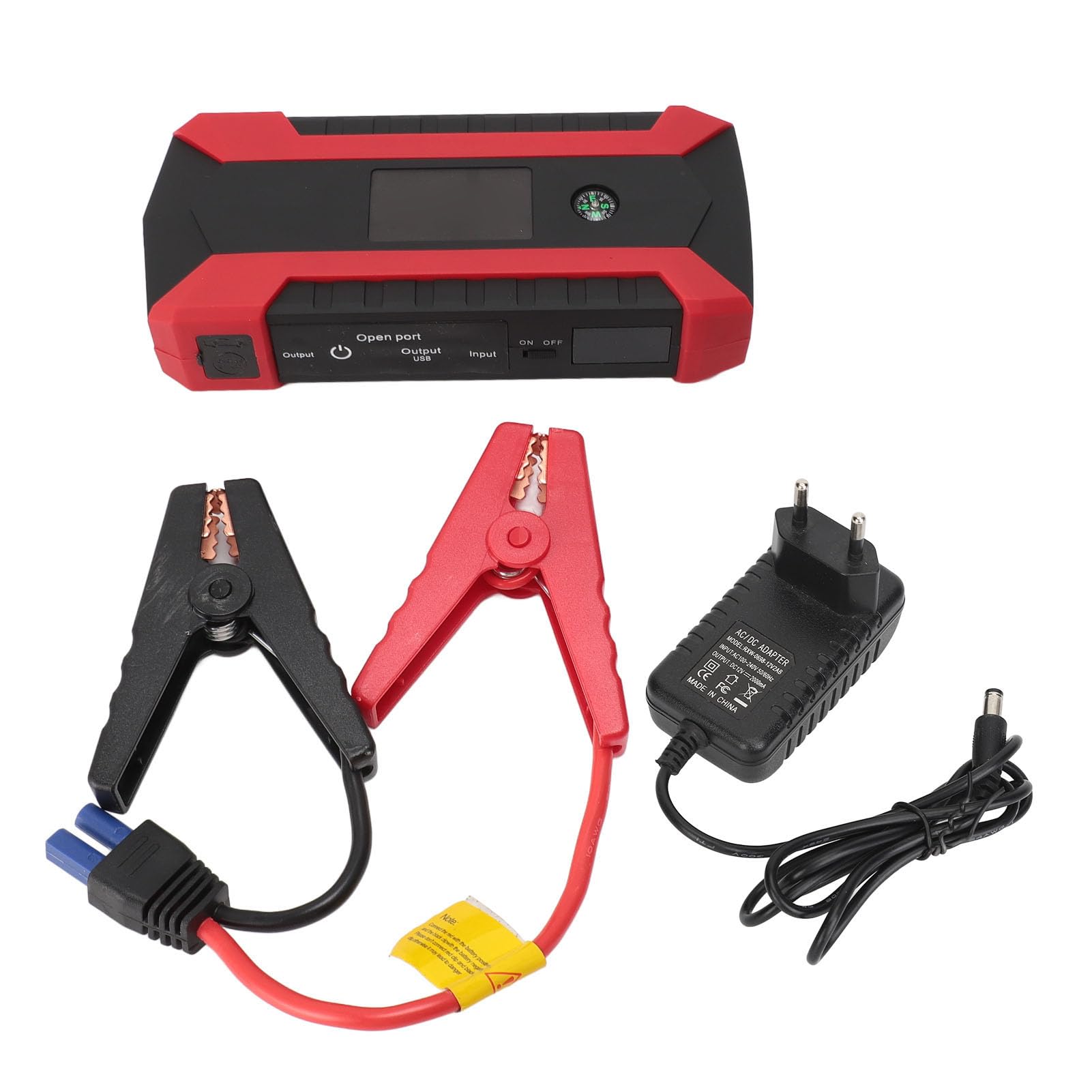 Starthilfe, 1000A 12V Tragbare Autobatterie-Starthilfe mit LED-Taschenlampe, Jump-Box mit Überbrückungskabeln, Typ-C-Schnellladebatterie-Jumper für Bis zu 7 L und 5,5 L