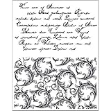 14x18 cm, 1 Blatt Viva Decor Clear Stamps Schrift und Schnörkel, Synthetic Material, durchsichtig, 17.8 x 12.7 x 0.3 cm