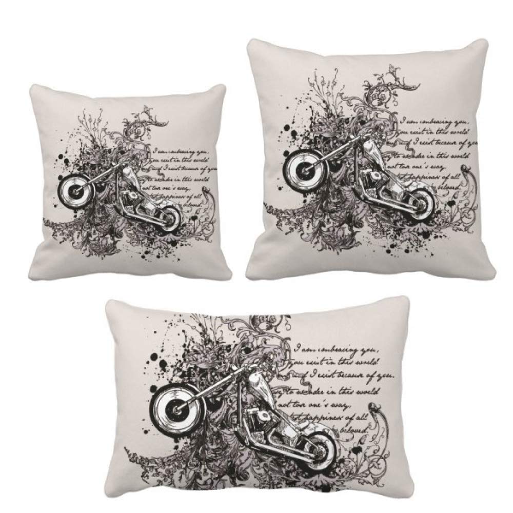 Housse de coussin moto vintage pour une ambiance salon motard élégante