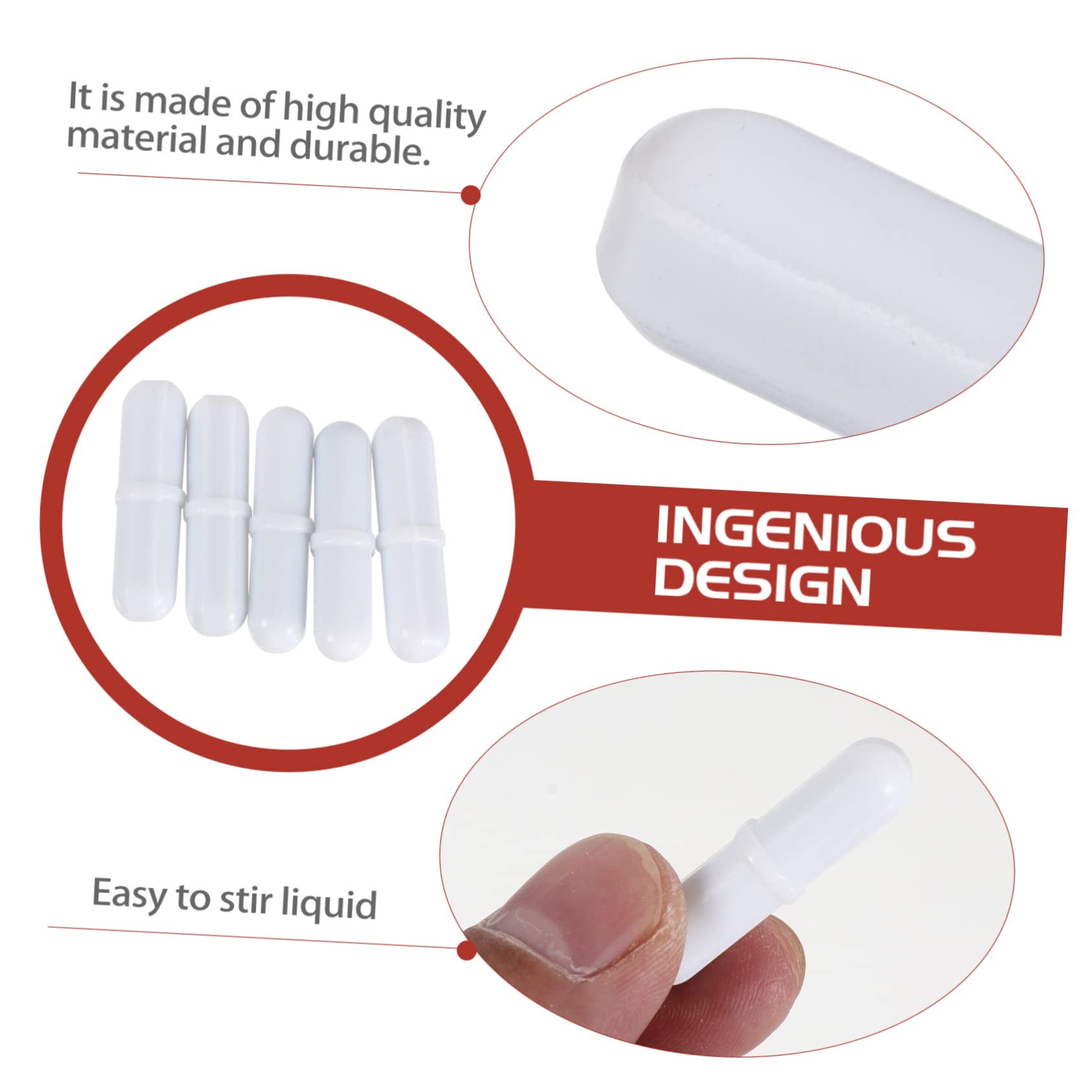ULTECHNOVO 50pièces Barres De Stirring Magnétiques Ptfe Tiges Agitation Pour Laboratoire Résistantes Température Jusqu