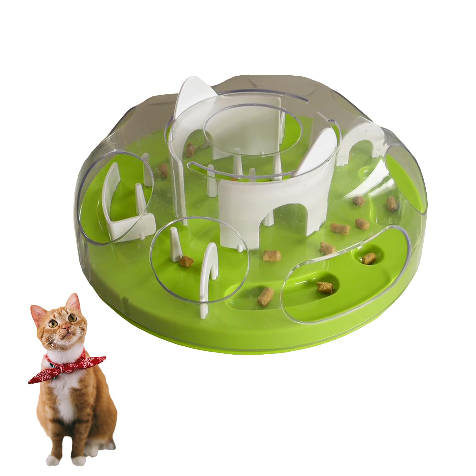 Gamelle anti-glouton pour chat et distributeur de friandises pour occuper votre animal en intérieur