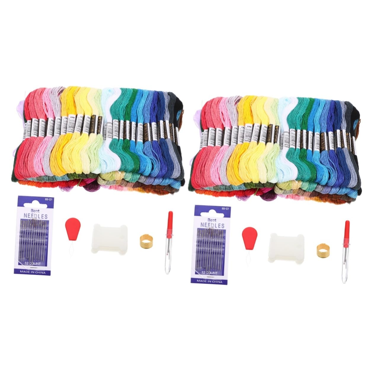 DOITOOL 2 Juegos Kit de Bordado Profesional Colores para Punto Cruz y Pulseras Incluye Herramientas para Manualidades Diy y Costura Durable y Versátil para Decoración y Artesanía