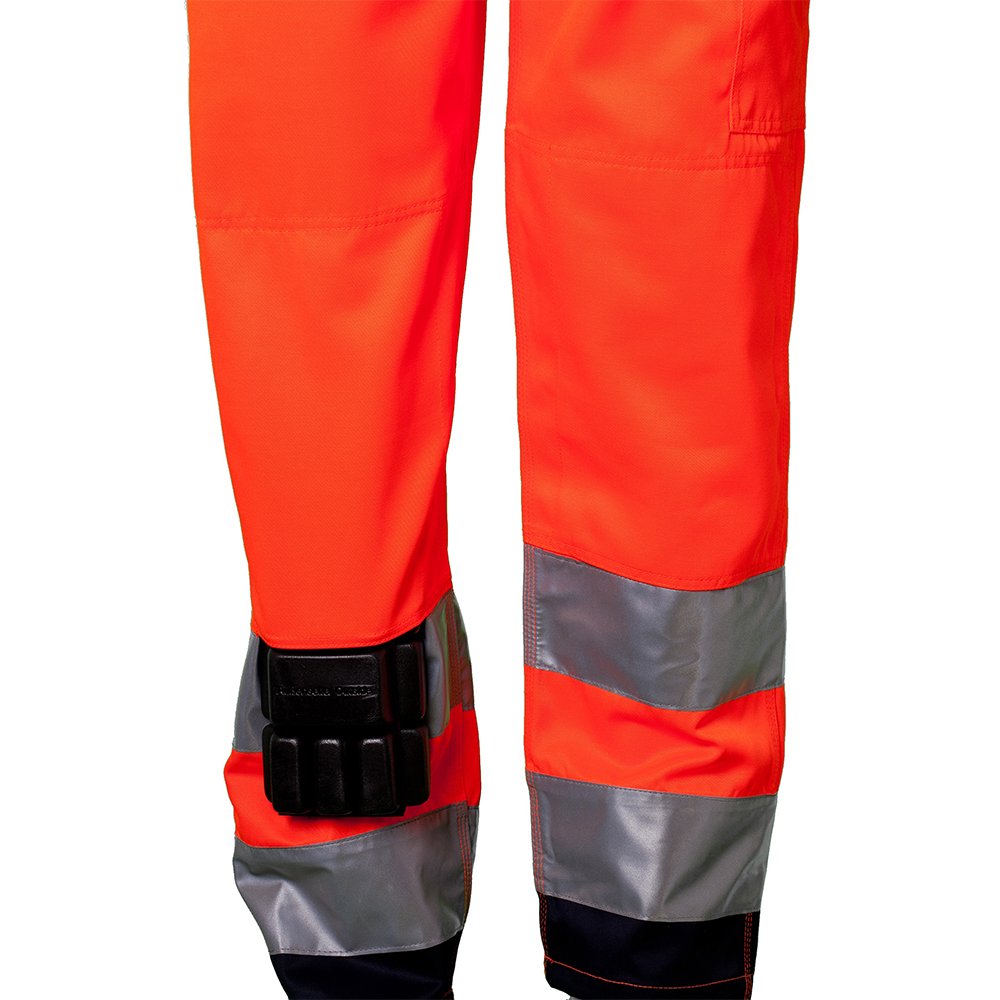Planam 2016052 Herren Warnschutz Bundhose 2-farbig, orange marine, Größe 52