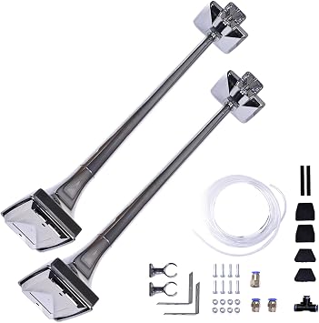 Pair Low Tone Air Horn Compatible with Peterbilt Kenworth