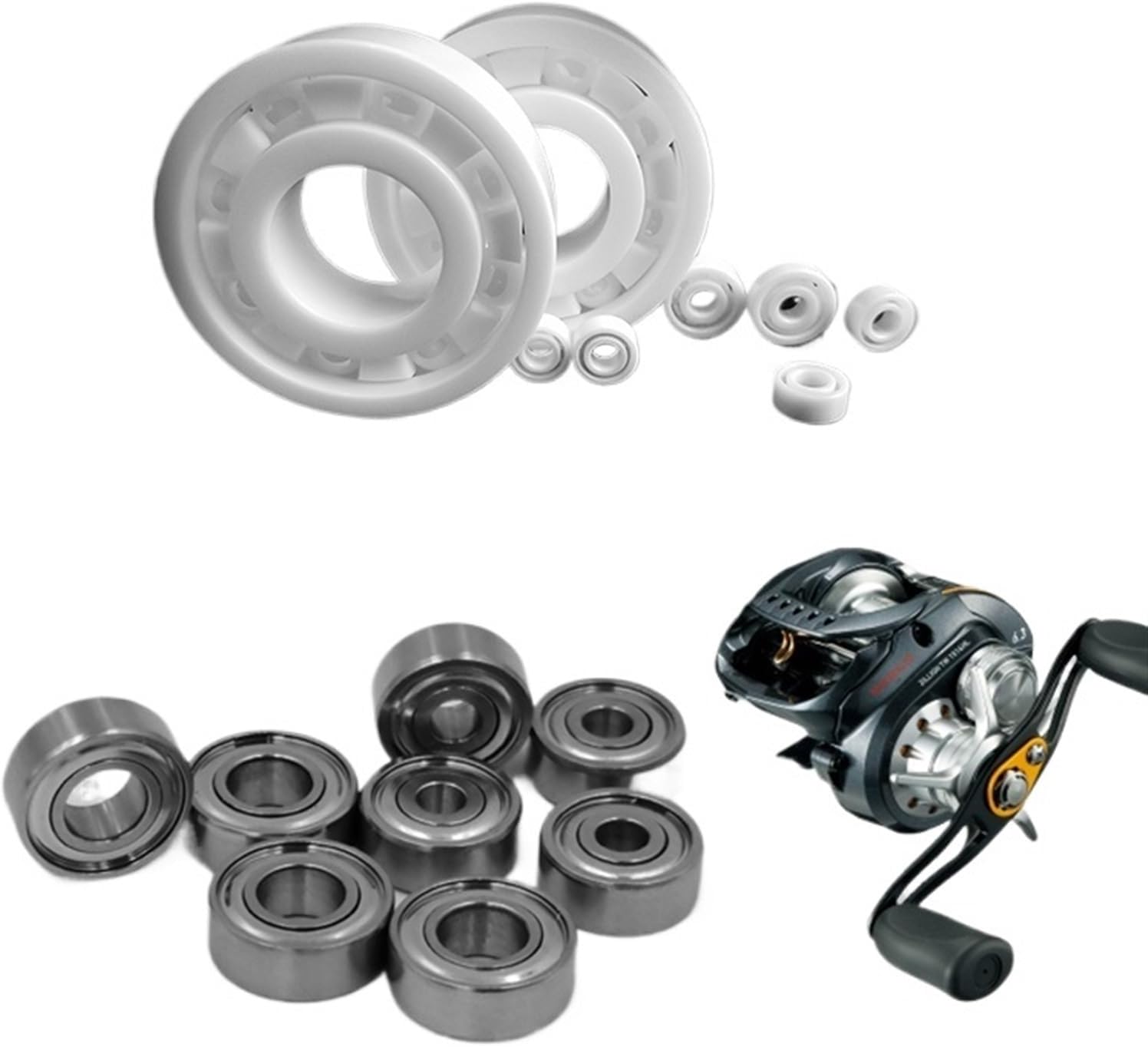 Hybrid ceramic ball fishing reel modified bearing SMR63 3X6X2.5mm low resistance and not easy to rust(Full ceramic)