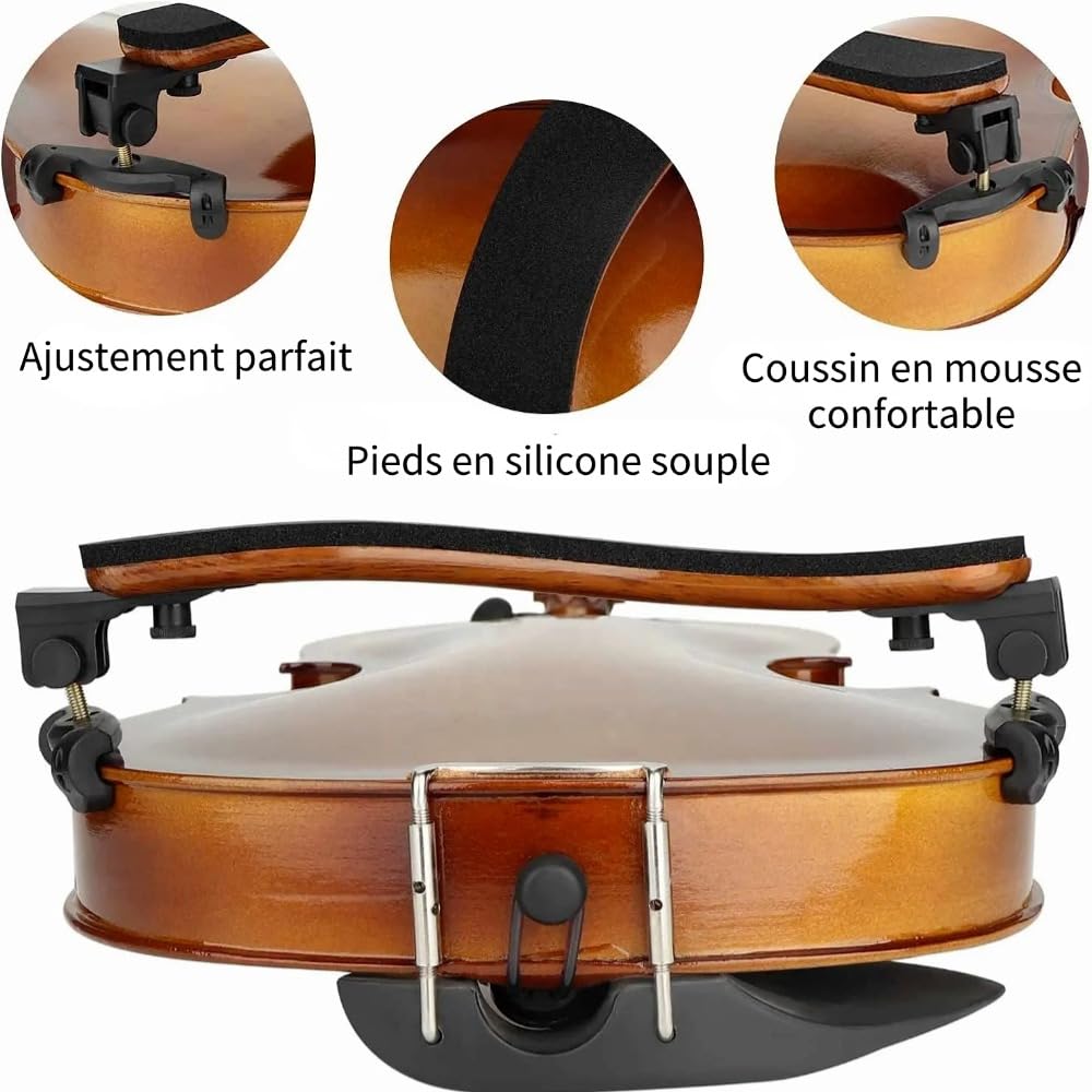 Coussin Kun Violon 4/4, Tappetino in Gomma per 3/4 Dimensioni Strumento per Violino Accessorio per Spalla Regolabile