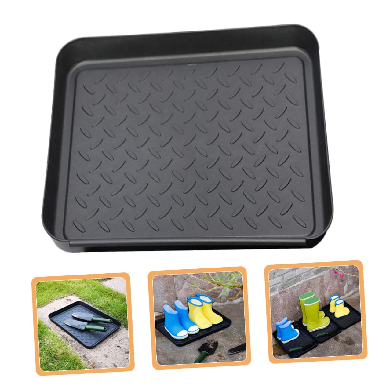 KITANDOVE Vassoio Multi-funzionale Plastica Per Scarpe Vassoio Antigoccia Capacità Per Uso Domestico e Giardino Per Riporre Oggetti e Scarpe Bagnate