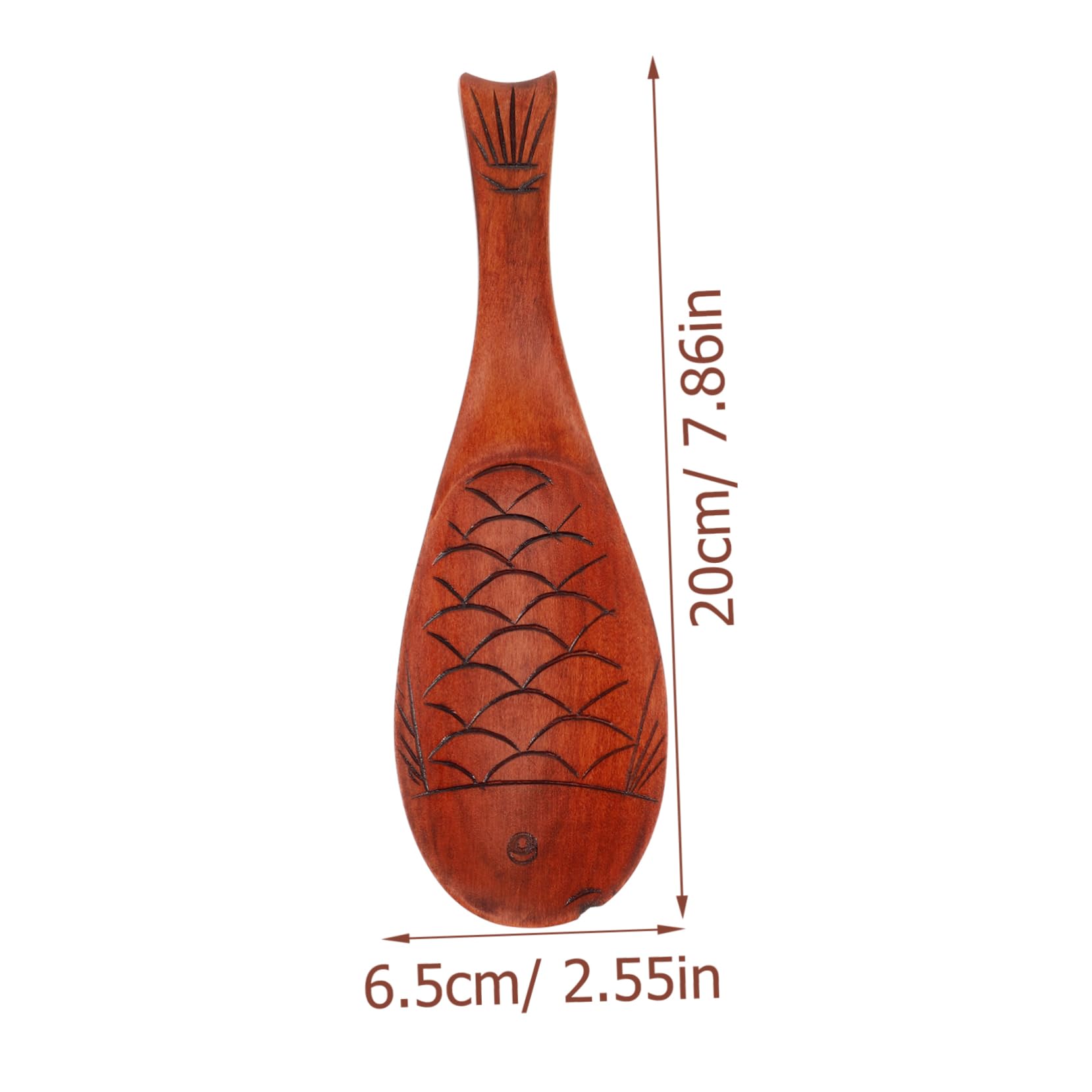 Alipis Wooden Rice Spoon Fish Shaped Design Ergonomic Grip Nonstick Cooking Utensil for Home Use for Mixing Rice Serving Dishes and Effortless Stirring