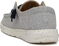 Vista 220 de Hey Dude Wendy - Zapatos de mujer, mocasines sin cordones para mujer, cómodos y ligeros Blanco brillante elástico