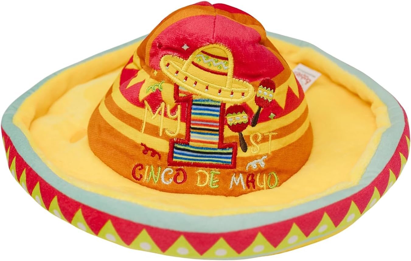 My First Cinco De Mayo Baby Toy - Deluxe 5 Piece Gift Set - Hispanic Mexican Latin Heritage Toys with Sombrero & 4 Sensory Toys (Taco, Maraca, Guitar, Donkey) - Colorful Mexican Theme for Babies