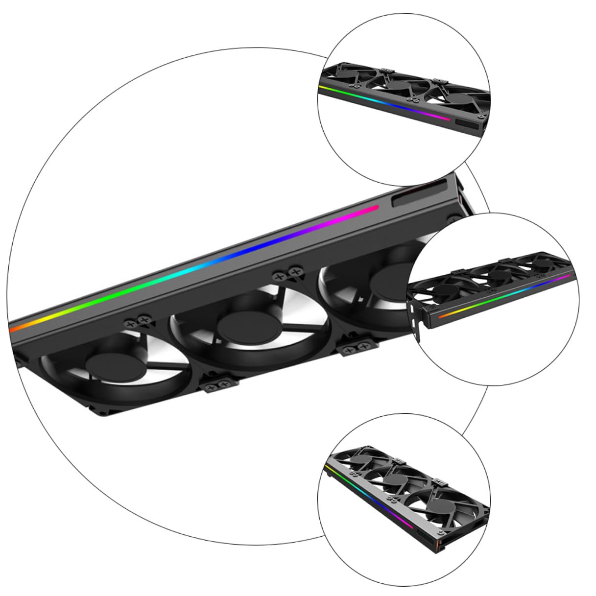 Argb 5v Quiet Video Card Cooling Fan with 3-pin Connector, Small Gpu Cooler for Desktop PC Graphics Card, Computer Accessory for Enhanced Airflow and Heat Dissipation