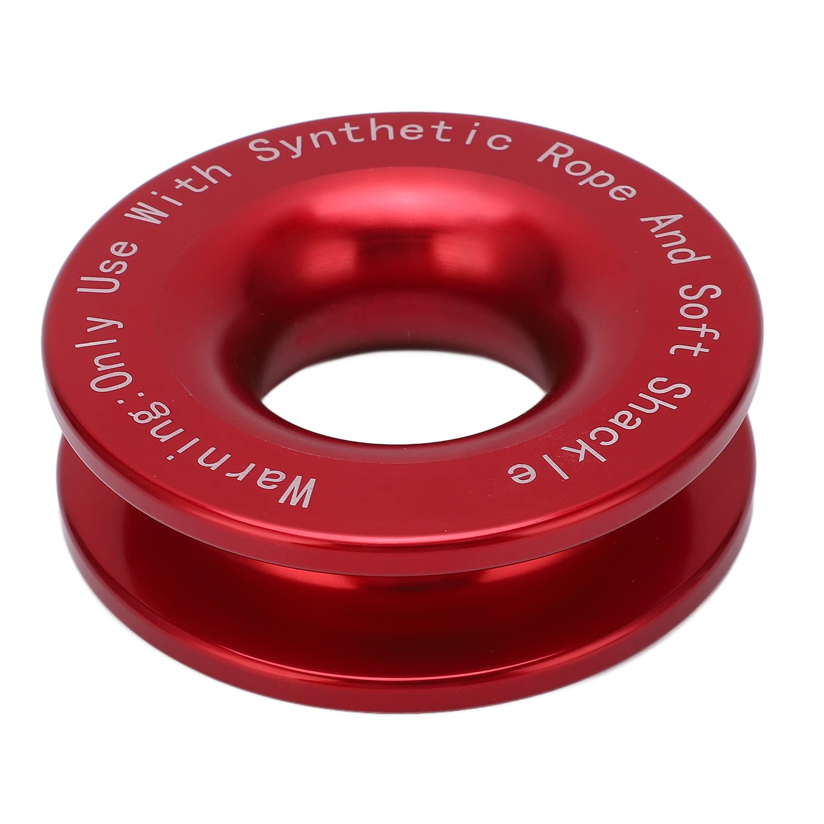 Anneau de Récupération de Treuil, Anneau de Récupération de Treuil en Aluminium de 41 000 LB pour Manille Souple de 7/16 Po 1/2 Po avec Corde de 3/16 Po 1/4 Po 3/8 Po(Rouge)